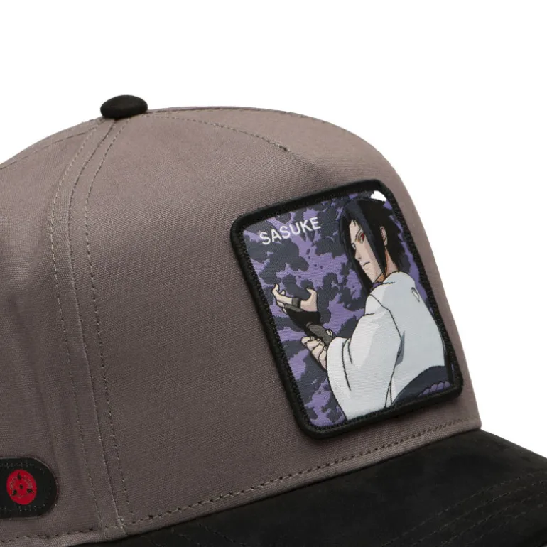 Casquette Baseball Naruto Shippuden Sasuke Snapback Grise - Capslab