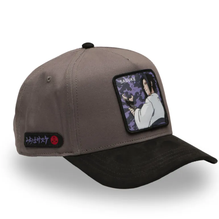 Casquette Baseball Naruto Shippuden Sasuke Snapback Grise - Capslab
