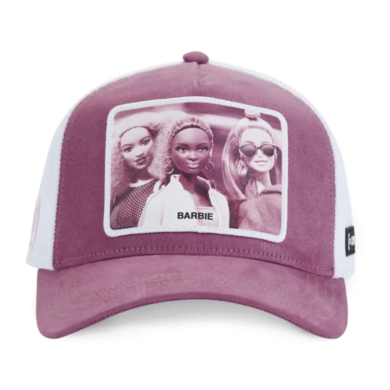 Casquette Baseball Suédine Barbie Snapback Rose - Capslab
