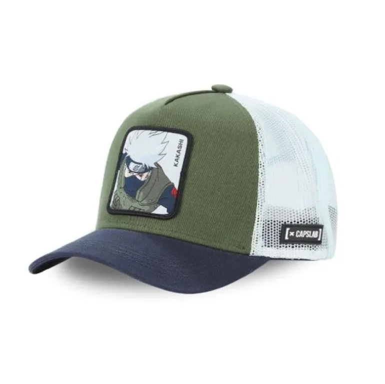 Casquette enfant Trucker Naruto Shippuden Kakashi Snapback - Verte - Capslab