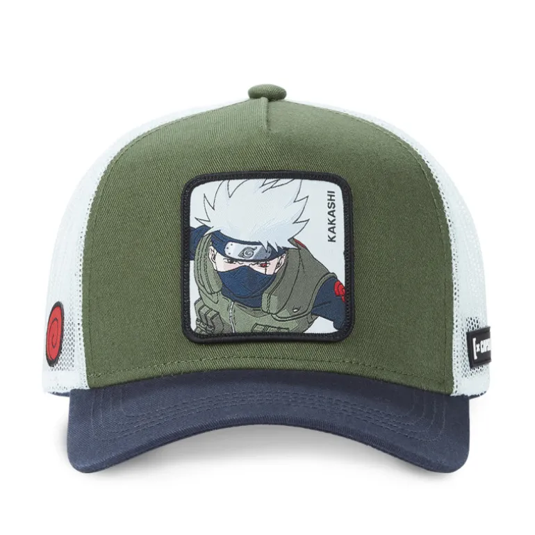 Casquette enfant Trucker Naruto Shippuden Kakashi Snapback - Verte - Capslab