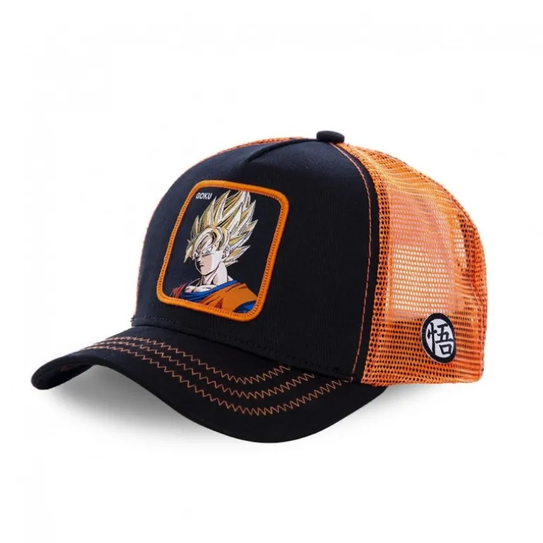 Casquette Trucker Dragon Ball Z Goku Snapback Noir Capslab