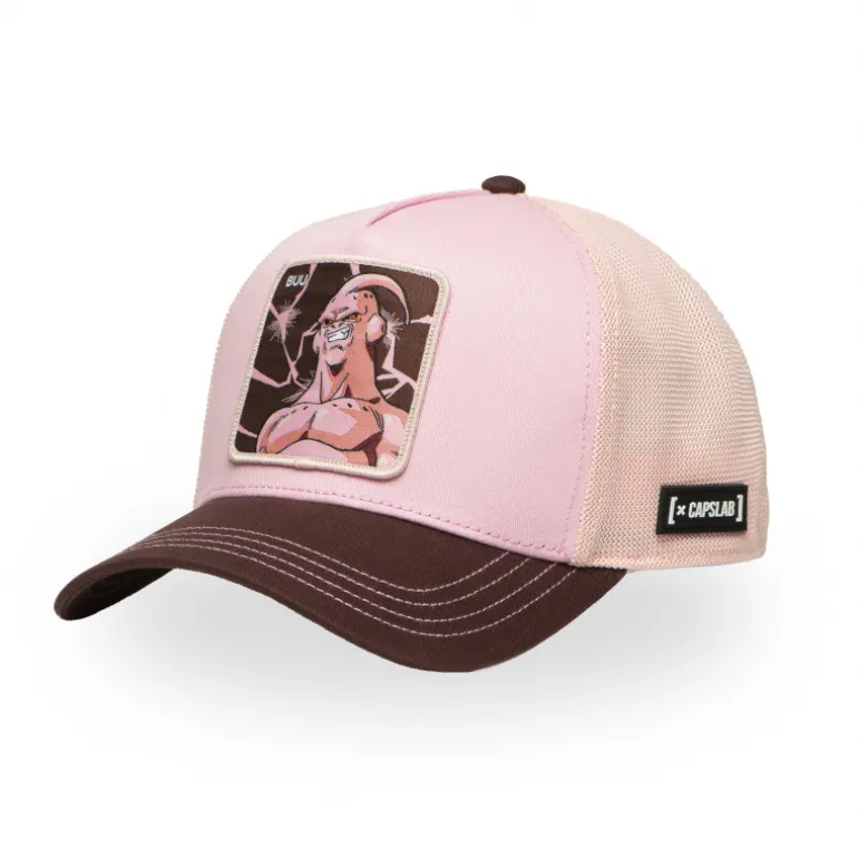 Casquette Trucker Dragon Ball Z Buu Snapback Rose Clair - Capslab