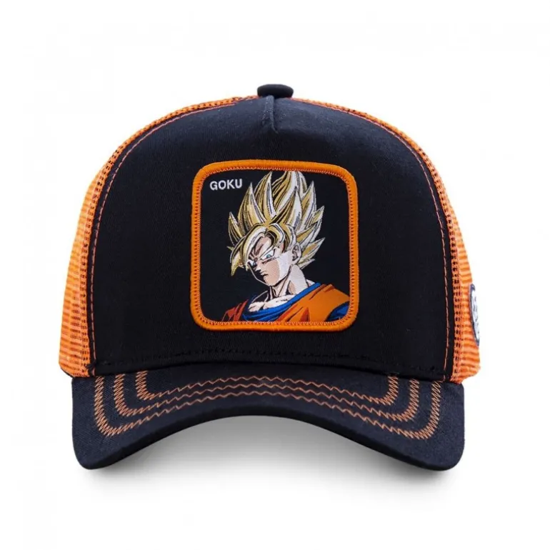 Casquette Trucker Dragon Ball Z Goku Snapback Noir Capslab