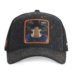 Casquette Trucker Dragon Ball Super Goku Snapback finitions premium - Noire - Capslab
