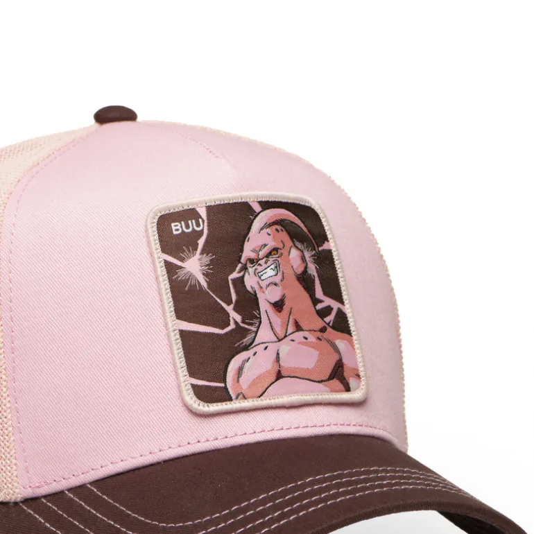 Casquette Trucker Dragon Ball Z Buu Snapback Rose Clair - Capslab