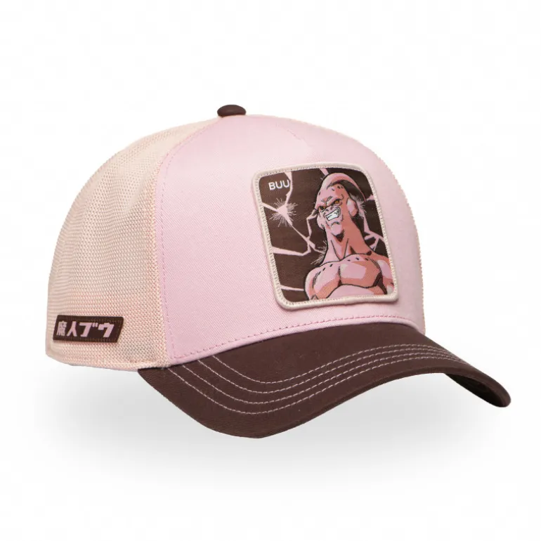 Casquette Trucker Dragon Ball Z Buu Snapback Rose Clair - Capslab