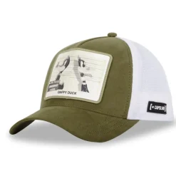 Casquette Trucker en Suedine Looney Tunes Daffy Duck Snapback - Verte - Capslab