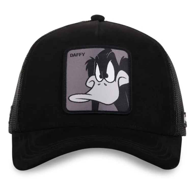 Casquette Trucker en Suedine Looney Tunes Daffy Duck Snapback - Noire - Capslab