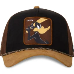Casquette Trucker en Suedine Looney Tunes Daffy Duck Snapback - Marron - Capslab