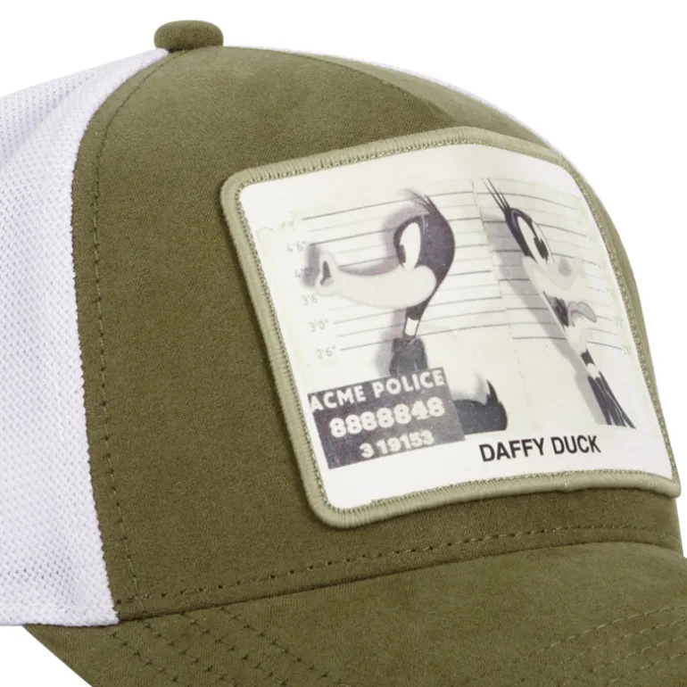 Casquette Trucker en Suedine Looney Tunes Daffy Duck Snapback - Verte - Capslab