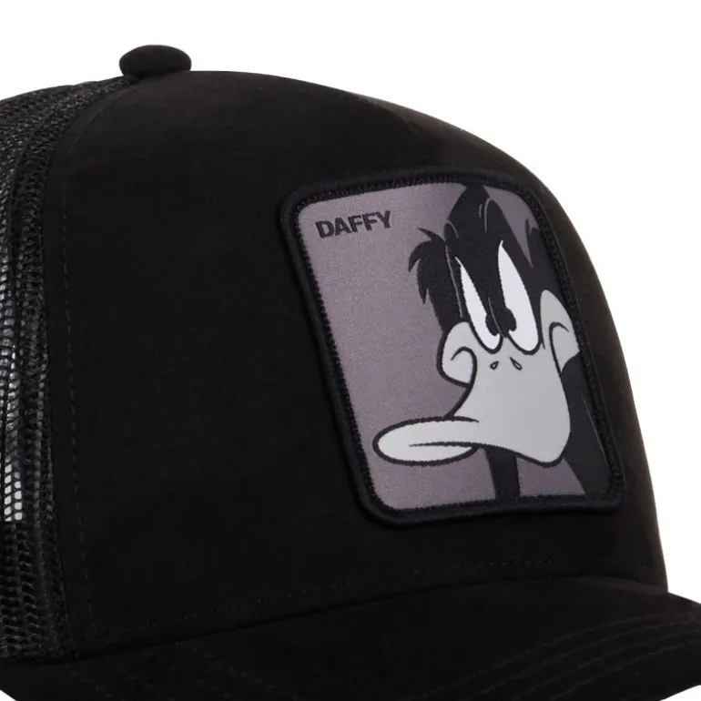 Casquette Trucker en Suedine Looney Tunes Daffy Duck Snapback - Noire - Capslab