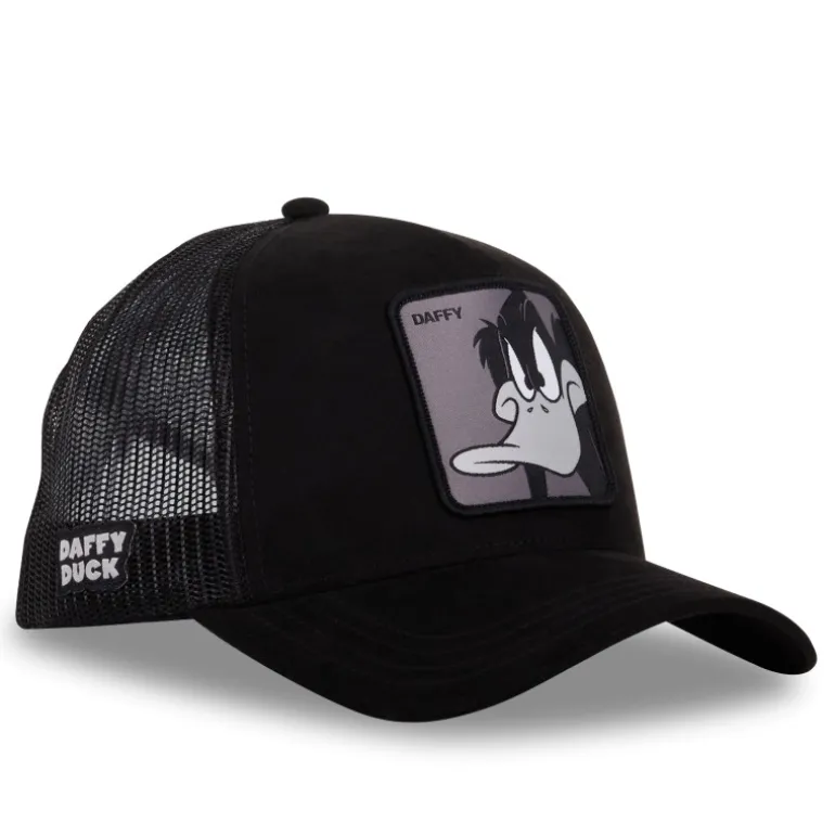 Casquette Trucker en Suedine Looney Tunes Daffy Duck Snapback - Noire - Capslab