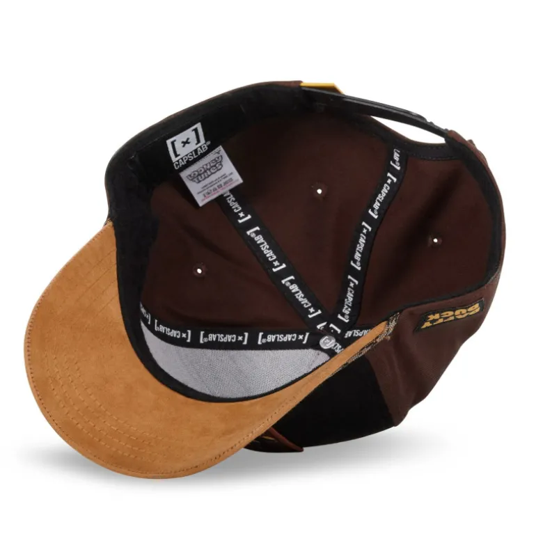 Casquette Trucker en Suedine Looney Tunes Daffy Duck Snapback - Marron - Capslab
