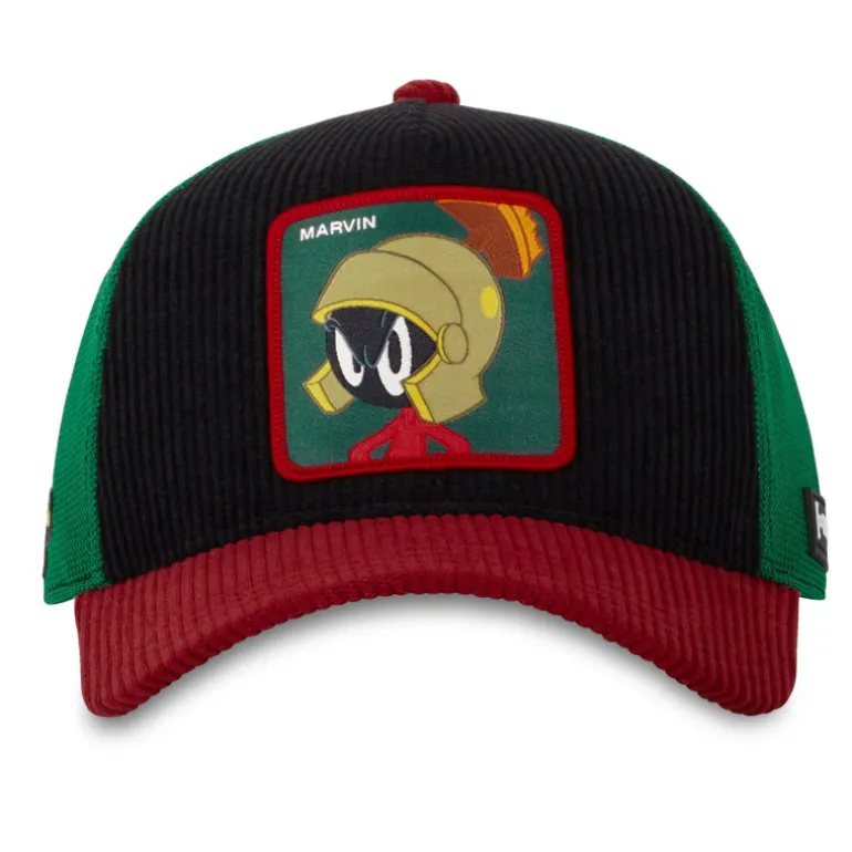 Casquette Trucker en Velours Looney Tunes Marvin Snapback - Noire - Capslab