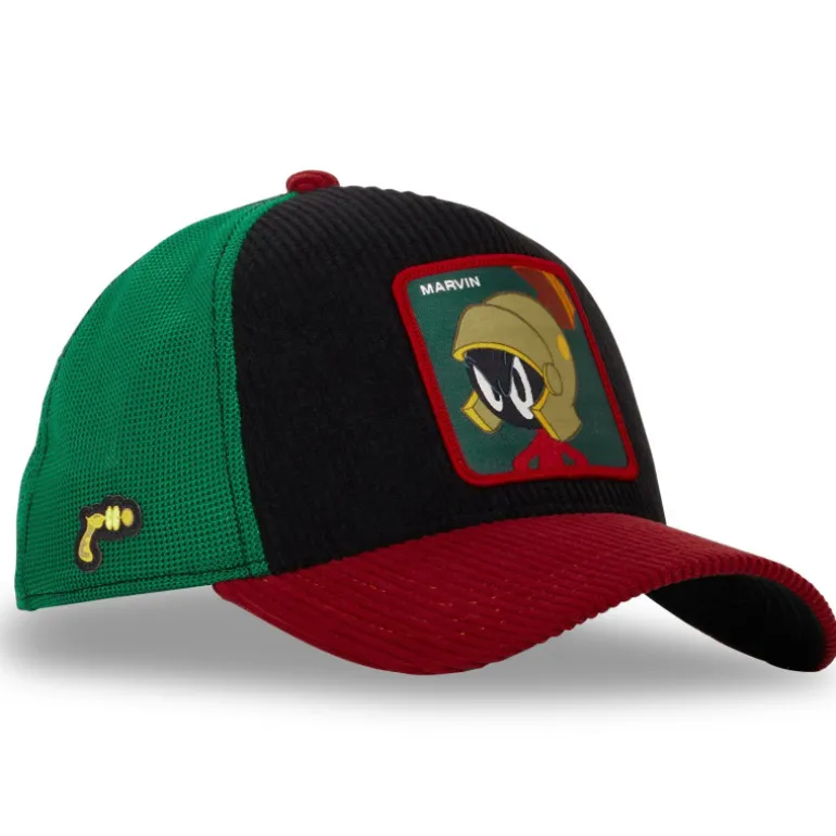 Casquette Trucker en Velours Looney Tunes Marvin Snapback - Noire - Capslab