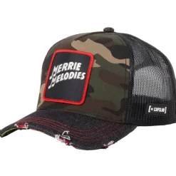 Casquette Trucker Looney Tunes Snapback Effet Déchiré - Camouflage - Capslab