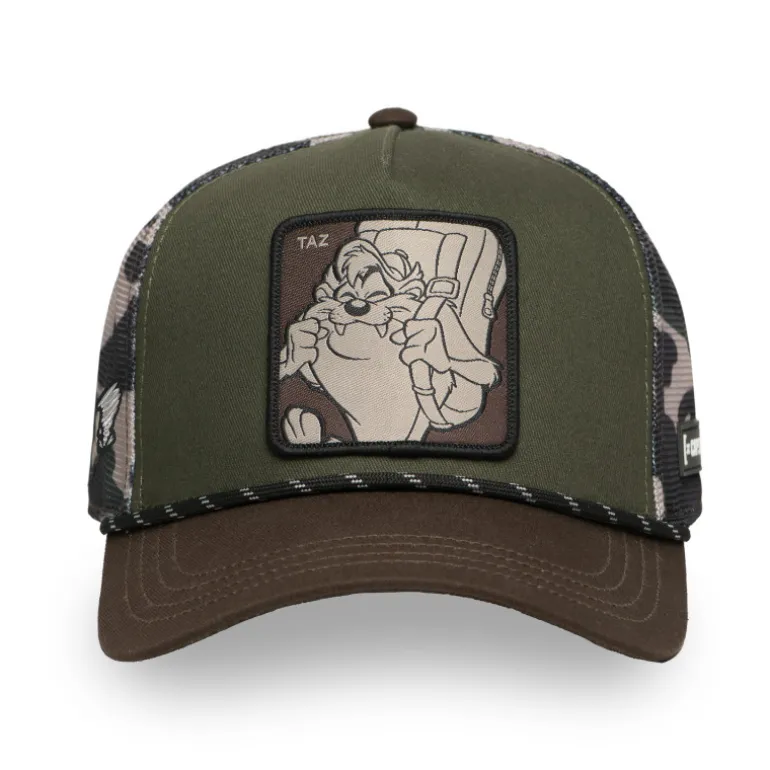 Casquette Trucker Looney Tunes Taz Snapback Kaki - Capslab