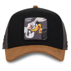 Casquette Trucker Looney Tunes Bugs Bunny, Daffy Duck Snapback Bi-Matière - Noire - Capslab