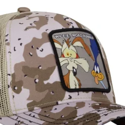 Casquette Trucker Looney Tunes Coyote, Bip Bip Snapback - Beige Camouflage - Capslab