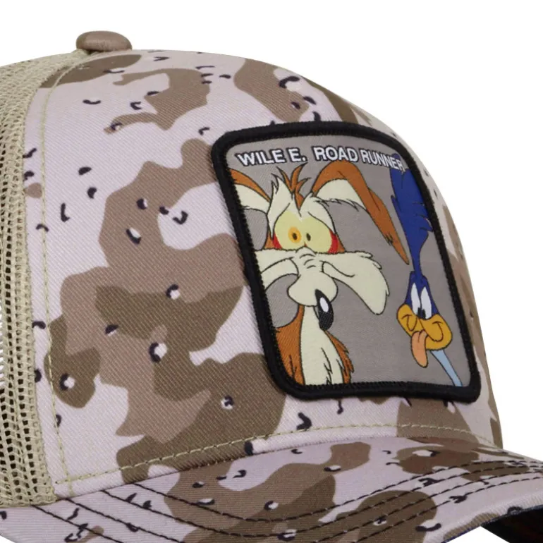 Casquette Trucker Looney Tunes Coyote, Bip Bip Snapback - Beige Camouflage - Capslab