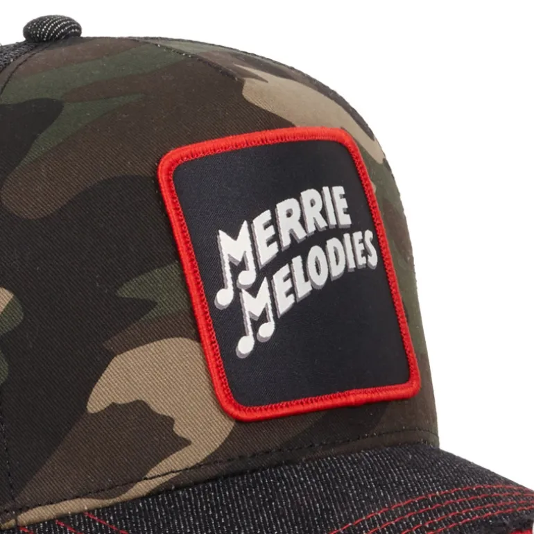 Casquette Trucker Looney Tunes Snapback Effet Déchiré - Camouflage - Capslab