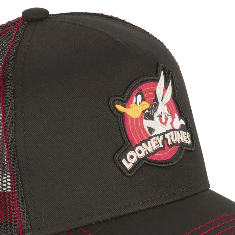 Casquette Trucker Looney Tunes Bugs Bunny, Daffy Duck Snapback Noir Capslab