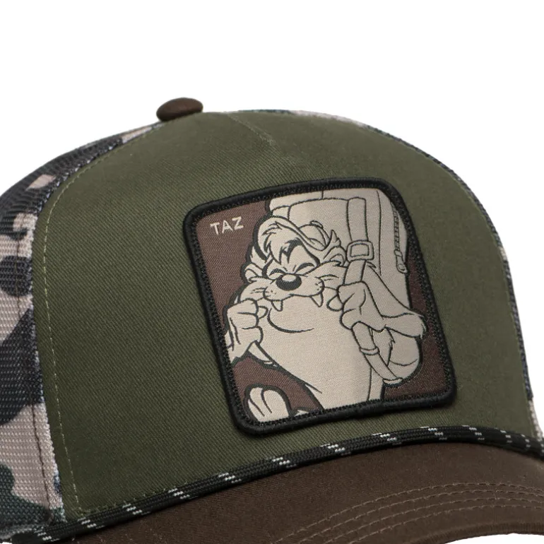 Casquette Trucker Looney Tunes Taz Snapback Kaki - Capslab