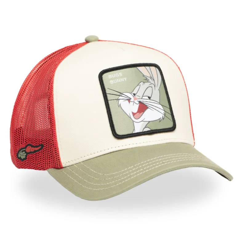 Casquette Trucker Looney Tunes Bugs Bunny Snapback Beige - Capslab