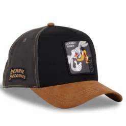 Casquette Trucker Looney Tunes Bugs Bunny, Daffy Duck Snapback Bi-Matière - Noire - Capslab