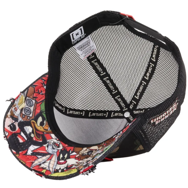Casquette Trucker Looney Tunes Snapback Effet Déchiré - Camouflage - Capslab