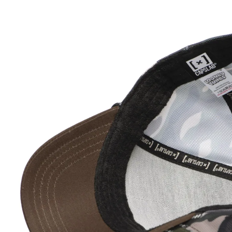 Casquette Trucker Looney Tunes Taz Snapback Kaki - Capslab