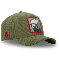 Casquette Trucker Naruto Shippuden Kakashi Snapback Velours Côtelé - Verte - Capslab