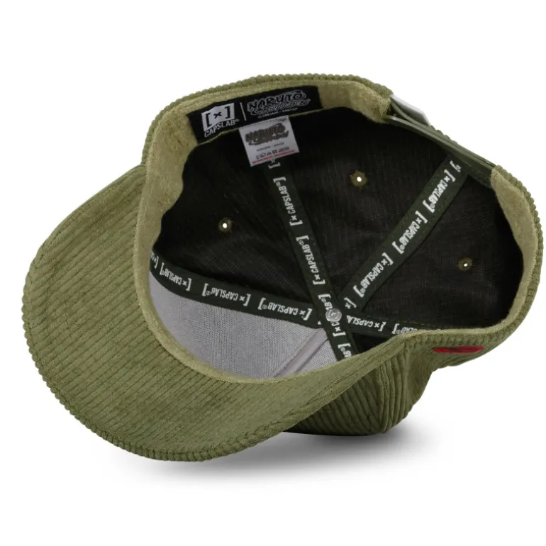 Casquette Trucker Naruto Shippuden Kakashi Snapback Velours Côtelé - Verte - Capslab