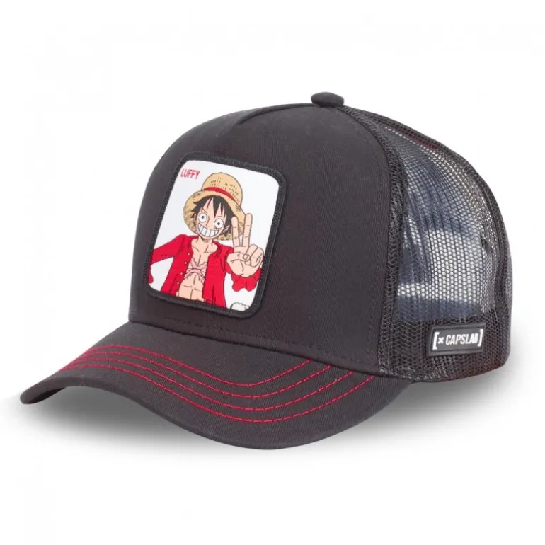 Casquette Trucker One Piece Luffy Snapback Noir Capslab