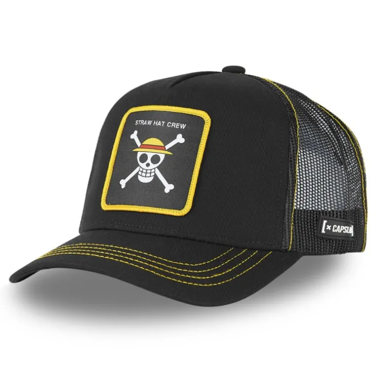 Casquette Trucker One Piece Snapback Noir Capslab