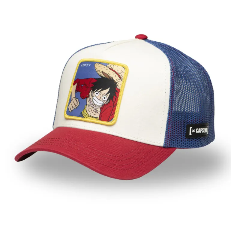Casquette Trucker One Piece Luffy Snapback Blanche - Capslab