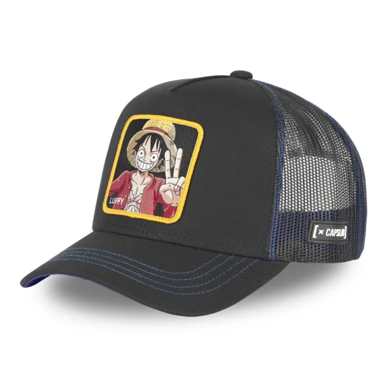 Casquette Trucker One Piece Luffy Snapback Noir Capslab