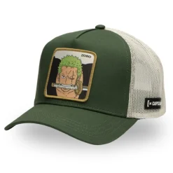 Casquette Trucker One Piece Roronoa Zoro Snapback Verte - Capslab
