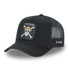 Casquette Trucker One Piece Jolly Roger Snapback - Noire - Capslab