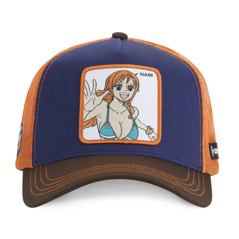 Casquette Trucker One Piece Nami Snapback - Bleue - Capslab