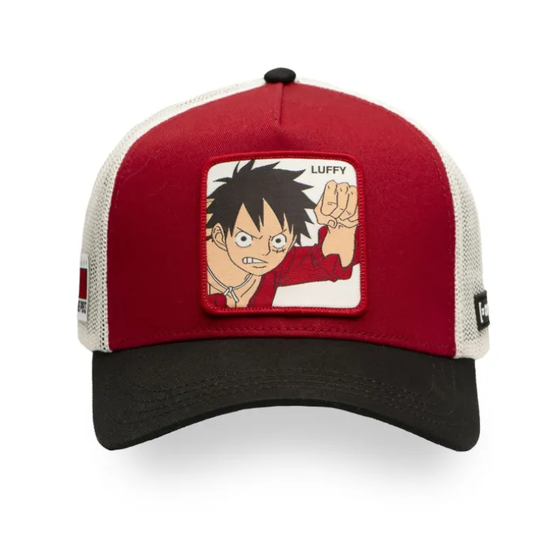 Casquette Trucker One Piece Luffy Snapback Rouge - Capslab