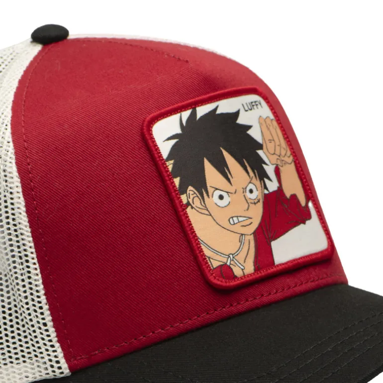 Casquette Trucker One Piece Luffy Snapback Rouge - Capslab