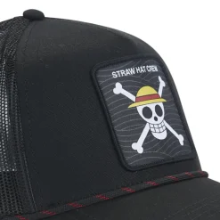 Casquette Trucker One Piece Jolly Roger Snapback - Noire - Capslab