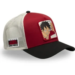 Casquette Trucker One Piece Luffy Snapback Rouge - Capslab
