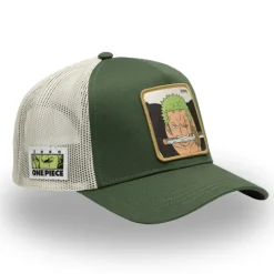 Casquette Trucker One Piece Roronoa Zoro Snapback Verte - Capslab