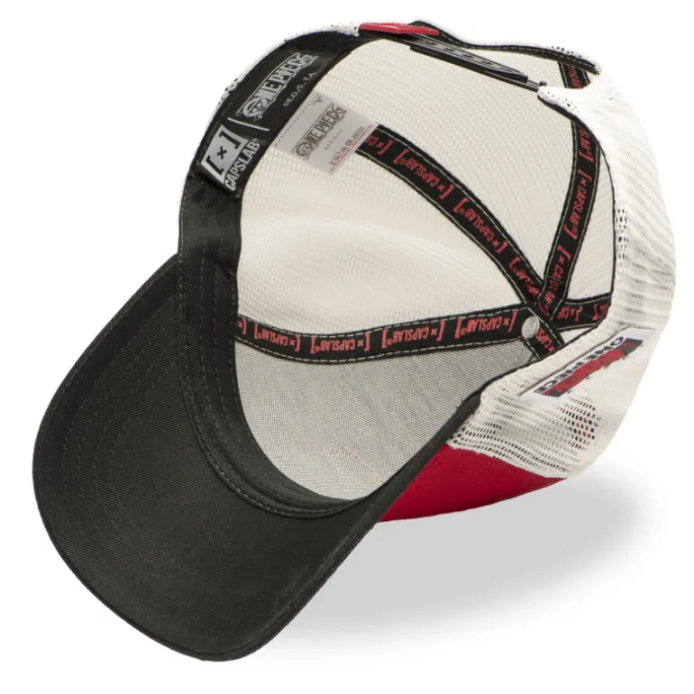 Casquette Trucker One Piece Luffy Snapback Rouge - Capslab