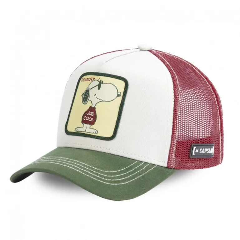 Casquette Trucker Peanuts Snoopy Snapback Beige Capslab