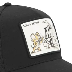 Casquette Trucker Tom Et Jerry Snapback Noire - Capslab