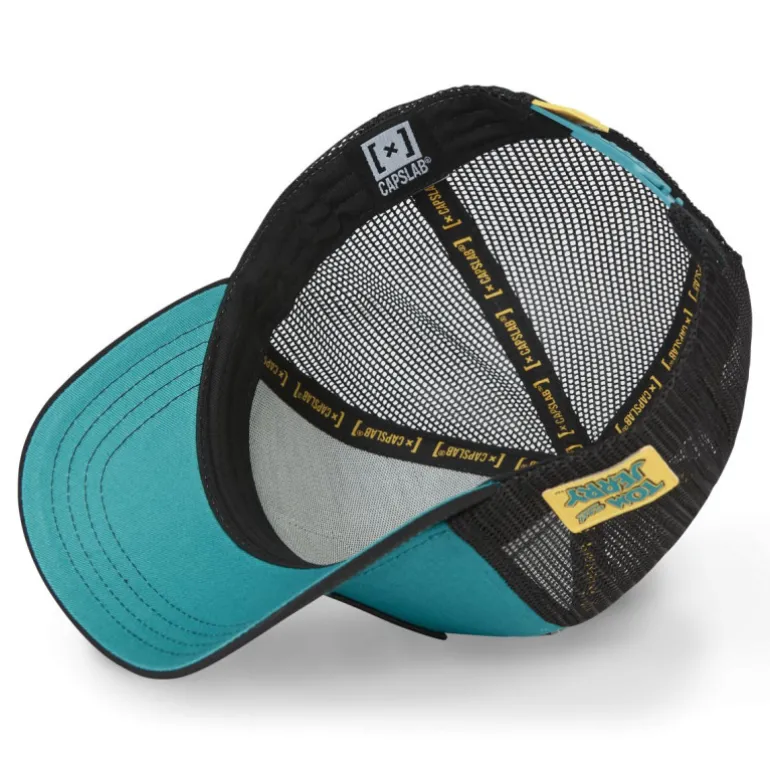 Casquette Trucker Tom Et Jerry Snapback Turquoise - Capslab